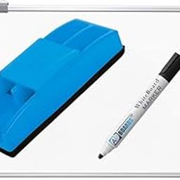 AP BOARDS™ Aluminium Framed (White+Green) Non-Magnetic Board (2feet x 1 feet) Great for Home School Use Also use for Personal & Professional Use with Writing Essentials-Pack of 3-10