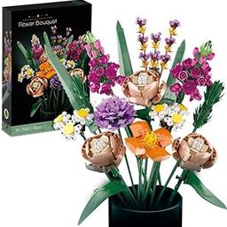 Vend Trendy Flower Bouquet Building Kit; A Unique Flower Bouquet and Creative Project for Adults, New 2021 (754 Pieces)-image-7