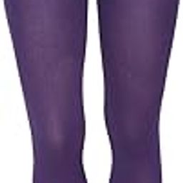 Women's Opaque Purple Pantyhose Stockings (Purple_Free Size)-image-6