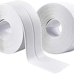 KITQO Bath Sealant Strip Self Adhesive Caulk Strips Flexible Waterproof Bath Sealant Strip Caulk Tape for Kitchen Bathtub Toilet Floor Corner Wall Shower Tile Sealer (White, Pack of 2)-image-15