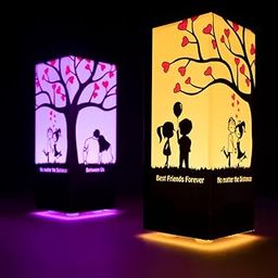Telepathy Personalized Text Lamp for Long Distance Relationships | Home Decor | Customised Anniversary Gift for Wife, Husband, Girlfriend & Boyfriend | Unique Handmade Gifts for Diwali | Friendship Lamps-image-5