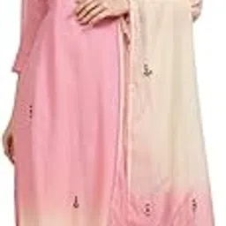 biba Women's Pink Cotton Hand Embroidered Unstitched Suit Set-picture-10
