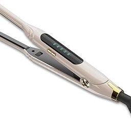 Mvxitanny Mini Flat Iron 3/10'' Small Flat Irons for Short Hair,Pixie Cut & Bangs,Tiny Hair Straightener for Edge with LED Display,Travel Thin Hair Straightener with Dual Voltage,Auto Shut Off（Khaki）-image-21