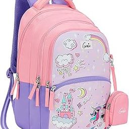 Stardew School Backpack for Girls |17 In-27 Ltr with Three Compartments, Side Pockets and Light Weight with Padded Shoulders |Best for Books,Stationery, Lunch Box & Essentials - Lavendar-50