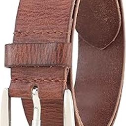 Men's Genuine Leather Casual Belt, 38mm width - Brown-image-55