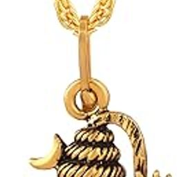 � Gold Plated Brass Lord Shiva/Mahadev/Mahakal/Face Chain Pendant Locket Necklace Temple Jewellery For Men and Women-17