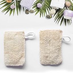 Natural Sun-Dried Loofah | Organic Exfoliating Bath Sponge & Scrubber for Men & Women | Deep Cleansing Luffa for Shower, Skincare & Body Care | Eco-Friendly & Biodegradable (Pack of 2) (Rectangle)-image-77
