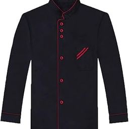 Household 1Pc Unisex Single Breasted Long Sleeve Chef Coat Working Uniform Cook Clothes-image-17