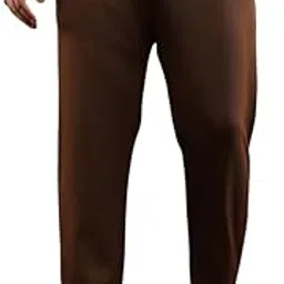 instafab Plus Men's Trousers | Mid Rise, Straight Hem, Button Closure | Solid Twill Polyester Blend Material for Formal & Office Wear-picture-12