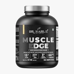 DR. HARLE's Muscle Edge Lean Mass Gainer 3kg | Weight Gainer for Men & Women | 15g Protein per Serving, Ashwagandha 500mg, Creatine 3g, Tribulus 500mg and 17 Vitamins & Minerals | 3kg American Icecream Flavour-image-91