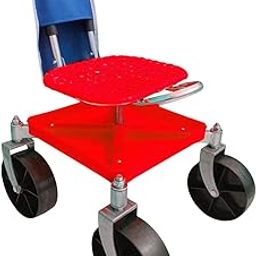 CALANDIS™ Garden Rolling Work Seat Sturdy for Gardener Planting Outdoor House Cleaning Red with Bag | Benches & Stools | Furniture-image-101