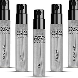 Eze Perfume Lit, Id, Flow, Nomad & Magic Eau De Parfum For Unisex - Pack of 5 (3ml Each) | Discovery Box | Premium and Long Lasting Perfume | Luxury Scent | Gift for Men & Women-image-61