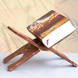 Santarms Wooden holy Book Stand Reading for Geeta | gita | ramayan Book Stand | ramcharitmanas | ram charit Manas Stand Gift for Bride or Bridal Book Document Stand-image-98