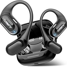 Open Ear Headphones, Bluetooth 5.4 Headphones Sports, Premium Sound with HD Mic Wireless Earbuds, 48H Playtime LED Power Display Ear Buds, IPX7 Lightweight Comfort Earphones for Running, Working-image-34
