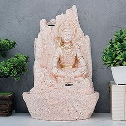 Global Grabbers Polyresin Table Top Indoor Outdoor Water Fall Fountain with LED Lights Home Decor Decoration Gift Gifting Items-STN_WT-SF72-image-35