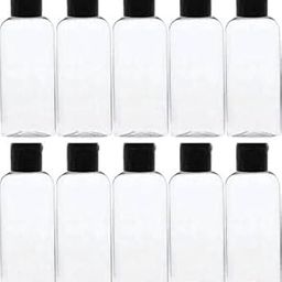 12pcs 100ml Empty Clear Plastic Bottles Refillable Travel Size Cosmetic Containers Small Leak Proof Squeeze Bottles with Black Flip Cap for Toiletries,Shampoo. (Pack of 12)-image-63