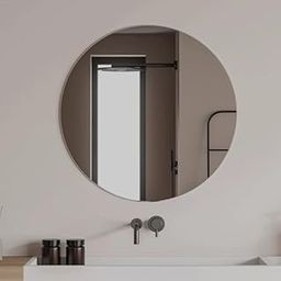 12-Inch Round Bathroom Mirror – Frameless Modern Design, Crystal Clear Glass, Wall Mounted, Perfect for Vanity, Bedroom, Entryway, or Office Use-picture-14