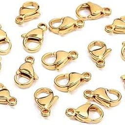 Golden Lobster Clasps 25 Pieces | Lobster Claw Hooks for Jewelry Making, DIY Necklaces, Bracelets & Crafts by Angel's Store-image-15