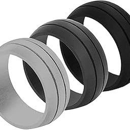 Club Bollywood®3 Pieces Mens Rubber Silicone Wedding Band Ring Gym Sport Jewelry Size 11| Fashion Jewelry | Rings|3 Pieces Silicone Rings-image-28