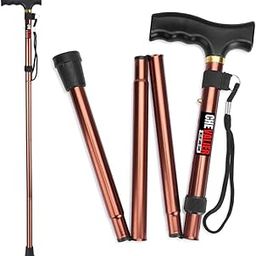 CHEVALIER 4 Fold Folding Walking Stick/Cane for old People Men/Women, Aluminium, Bronze-image-27