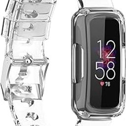 Chofit Protective Case with Strap Bands Compatible with Fitbit Luxe/Inspire 2 /Inspire/Inspire hr/Ace 2/Ace 3 Protective Bumper Case Cute Soft Watch Strap for Men and Women-image-67