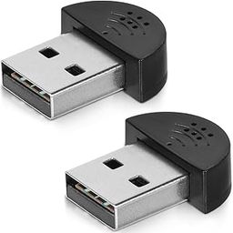 Igoolee 2 Pcs USB 2.0 Mini Microphone, Laptop/Desktop PC Plug and Play for Skype, MSN, Yahoo Recording, YouTube, Google Voice Search and Games-10