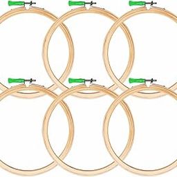 Jyoti Embroidery Hoop, Wooden Round Adjustable, (3 Ply of 8 Inches with Steel Fitting), Easily Loosen/Tighten, Cross Stitch Hoop Ring for Sewing, Needlework, Craft Projects & Ornaments - Pack of 3-image-65