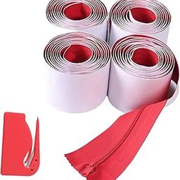 THE STYLE SUTRA 4 Pieces Dust Barrier Zipper 7ft x 3in Red Greenhouse Wall Heavy Duty Zipper-image-10