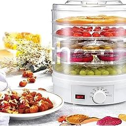VENIVA Countertop Portable Electric Food Fruit Dehydrator Machine with Adjustable Thermostat BPA-Free 5-Tray-image-19
