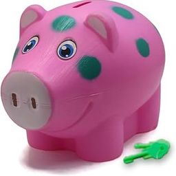 Neokiddo Toys Pig-Shaped Polka Dots Pattern Piggy Bank Toy for Kids & Toddlers(Boys & Girls) | Secure Lock & 2 Keys | Realistic Cute Money Bank | Cute Coin Bank Fun Money Saver & Home Decor (Pink)-image-14