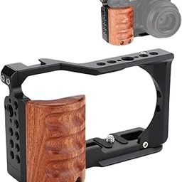 Crysendo Camera Cage for So-ny ZV-E10 / ZV-E10L| Protective Aluminium Mirrorless Rig Cage | Cold Shoe Mount & 1/4" Threads | Vlogging Camera Cage Accessories (Black)-20