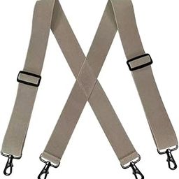 Elastic Men's 4 Hook Suspenders with 5CM Wide Straps Adjustable Trousers Braces-image-43