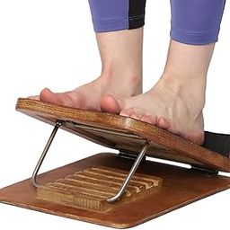 Kiddly Wooden Adjustable Calf Stretcher Slant Board | 8-Level Ankle Incline for Calf Muscle Stretching, Leg Exercise & Strength Training (Small)-picture-27