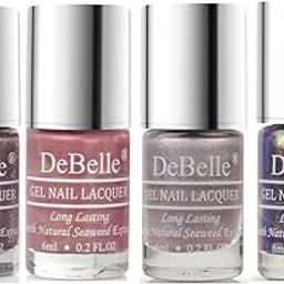 DeBelle Mini Nail Polish Combo offer pack of 4 (Appealing Aura, Poise Nicole, Awesome Andrea, Delightful Daphne) 24 ml(6 ml Each)-22