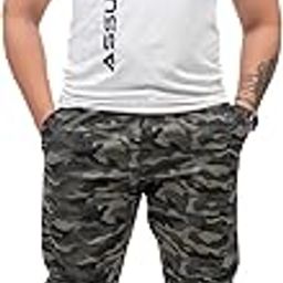 Camo Track Pants for Men | Stylish Gym, Running & Casual Wear | Comfortable Active Wear Track with Elastic Waist & Pockets-image-95