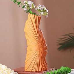 TIED RIBBONS Flower Vase for Home Décor (Ceramic, Orange, 27.9 cm X 12cm) - Living Room Bedroom Centerpiece Office Table Kitchen Decorations Bedroom Hall Aesthetic House Warming Gift-image-18