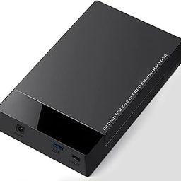 GR Deals 2 in 1 Sata Hard Drive Case Enclosure USB 2.0 Support Dual 2.5 inch Laptop and 3.5 inch PC / Desktop HDD Casing for Internal Hard Disk (2.5 & 3.5 USB 2.0) Black.-2