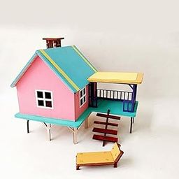 StonKraft Wooden 3D Puzzle Home Decor, Construction Toy, Modeling Kit, School Project - Easy To Assemble (Beach House), Teen-picture-25