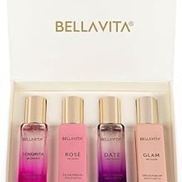 Bella Vita Luxury Long Lasting Perfume Gift Set for Woman | 4x20ml | Gifts for Women | Floral, Fruity, Premium Fragrance Scent | Date, Senorita, Glam, Rose-picture-2