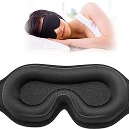 PARVY Sleep Eye Mask 3D Contoured Cup Sleeping Mask & Blindfold, Concave Night Sleep Mask, Block Out Light, Soft Comfort Eye Shade Cover for Travel Yoga Nap for Men Women (1Pcs)-4