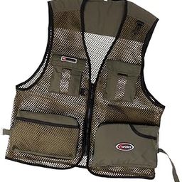 Multi-Pocket Mesh Vest Fishing Photography Quick-Dry Jacket L Army green 0-image-49