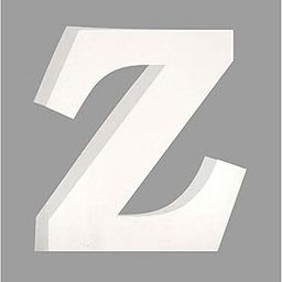 AmericanElm 6 Inch White Wooden Z Letter- English Upper Case Alphabets Cutouts for Art and Craft Work (Z_White_6 in x 11mm)-picture-27