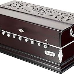 AMRIT® Brand 9-Stopper (Standard) Harmonium with 42 keys -with Right Coupler-Multiy below,(Bass-Male) With Padded Bag-image-53
