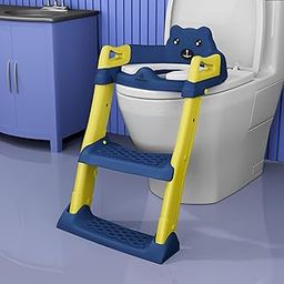 StarAndDaisy Potty Seat for Kids 1-3 Years | Toilet Seat for Kids with Height Adjustable & Removable Soft Cushion, Fits All Western Toilets seat-(Dark Blue-Yellow)-image-55
