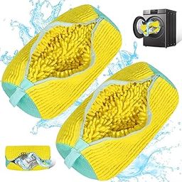 SHOPVILLA 1Pc Shoe Washing Bag for Washing Machine for Washer and Dryer, Fluffy Fibers 360° Wrap-Around Cleaning, Reusable Washer Shoe Bag for Sneaker Gym Shoes and All Shoe Types-picture-31