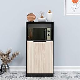 SPYDER CRAFT Magento Multipurpose Floor Standing Cabinets with Microwave Storage Engineered Wood Kitchen Cabinet (Finish Color - Black-Oak, DIY(Do-It-Yourself)-29