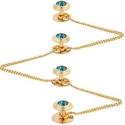 Brass Kurta Buttons with Diamond Crystal and Chain TNSPKURTA2007-23