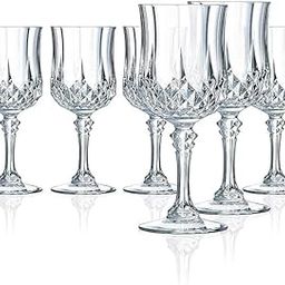Dakshayanii Crystal LongChamp Wine Glasses Vintage Wedding Premium Glass Party Barware 180 ml, Ideal for Soda, Milk, Coke, Water, Juice and Mixed Drinks, (Set of 6)-image-85