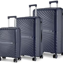 Atlantis 8 Wheels Set of 3 (Cabin + Medium + Large) Trolley Bags, Hard Case Polypropylene Luggage, Anti-Theft Zippers, Travel Bag, Suitcase for Travel, Trolley Bags for Travel, Blue-12
