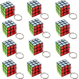 pmw Mini rubik cube keychain, Mini rubik cube keychain, 12pc - 3×3 cube - Key Chain - Birthday Return Gift-picture-10